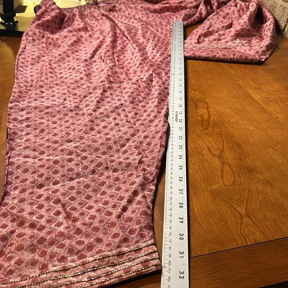 Farida Gupta Pink Patterned Pants XL - Picture 8 of 8